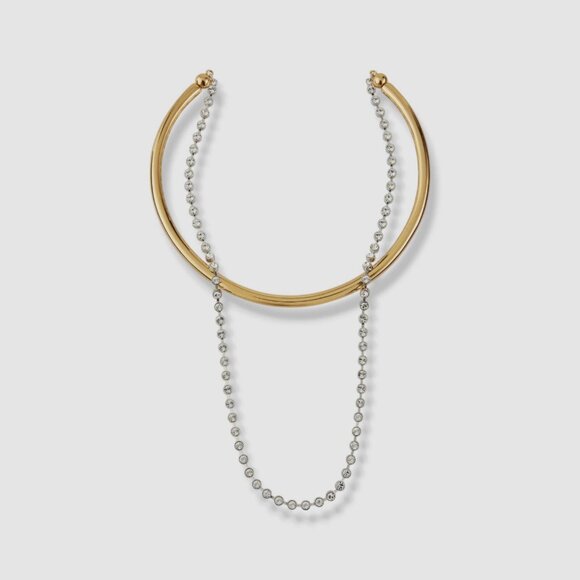 Demarson Talitha Necklace in Gold, Silver, & Crystal choker diamond - Picture 4 of 11